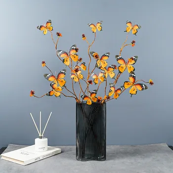 Вештачки гране лептири ДИИ Букет лептира Украс куће Вештачко цвеће