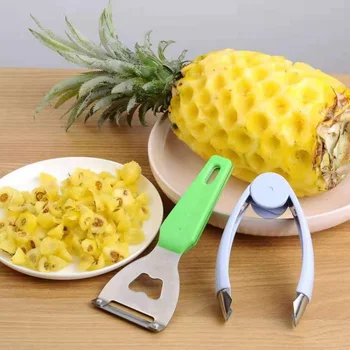 Нож за чишћење ананаса, од нерђајућег челика, клешта за јагоде, ананас Воћни, средство за уклањање очију, Нож за чишћење парадајза