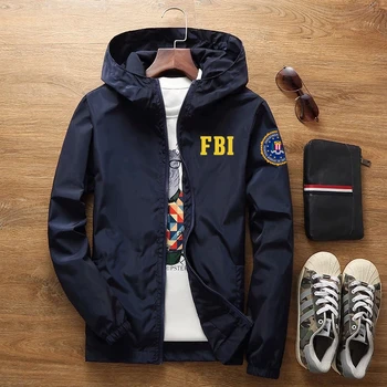 Сунчане водоотпоран свакодневне јакне FBI Shield, ультралегкая летња мушка јакна са капуљачом, супертонкая ветровка, упаковываемое кожна капута